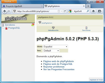 Instalar PostgreSQL 9.1 en Windows 7, instalar ApachePHP y phpPgAdmin