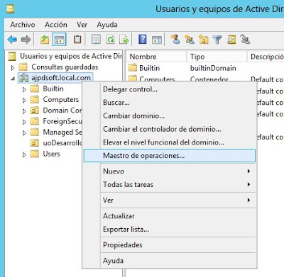 Consultar qué servidor es el controlador principal de dominio en Windows Server 2012