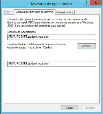 Consultar qué servidor es el controlador principal de dominio en Windows Server 2012