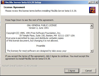 Descarga e instalación de FileZilla Server en Microsoft Windows Server 2008