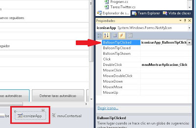 Añadir icono aplicación área notificación Windows con C# iconizar aplicación