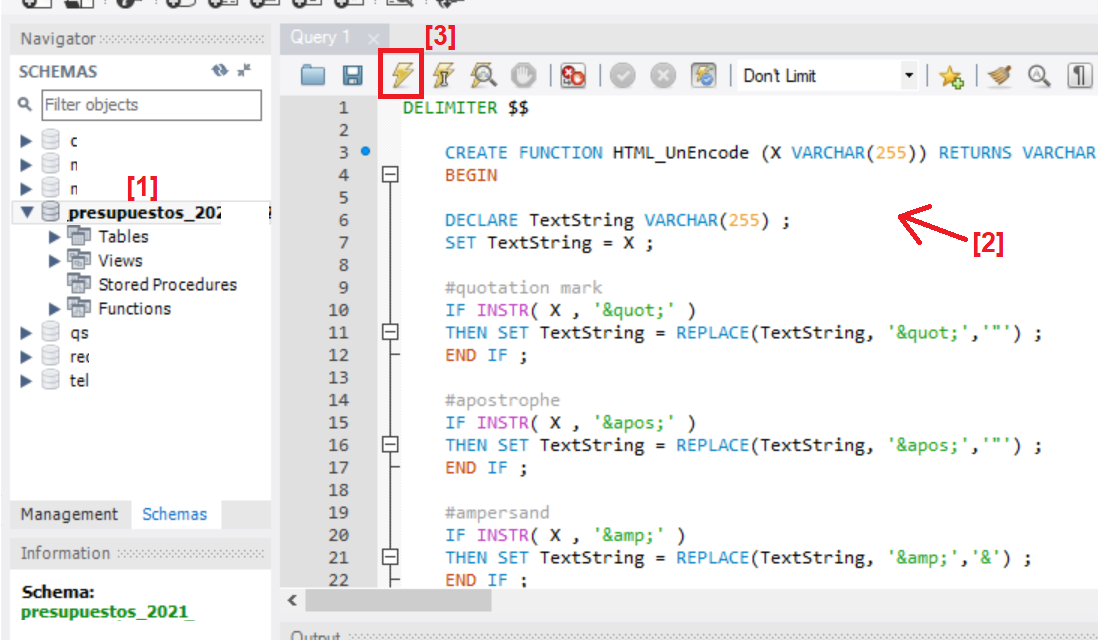 Agregar función a MySQL 5 para usarla en consulta SQL SELECT de decodificación HTML