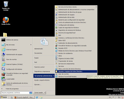 Configuración, herramientas tras la promoción a controlador de dominio en Windows Server 2008