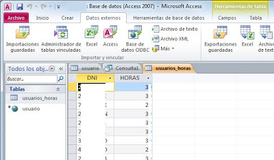 Importar hoja de Excel en Access