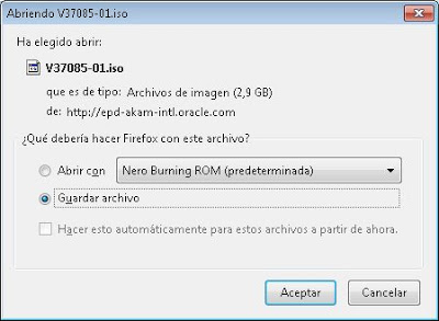 Descarga de ficheros ISO de Oracle LInux 6.4