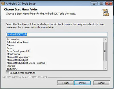 Instalar emulador de Android en Windows 7 con Android SDK Tools