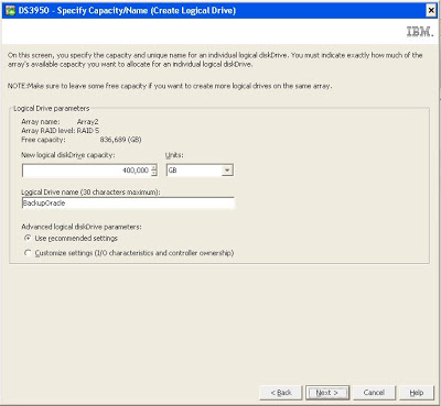 Crear unidad lógica en Array de SAN IBM DS3950