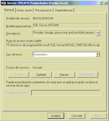 Comprobar servicio de SQL Server y nombre de instancia