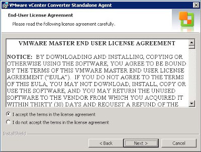 Instalar VMware vCenter Converter Standalone Agent en PC físico origen