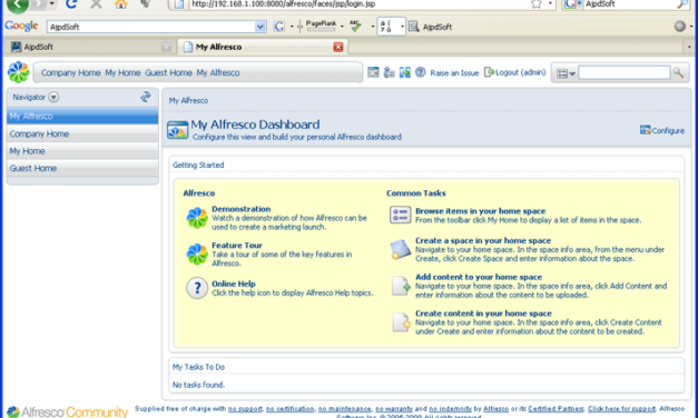Instalar Alfresco Open Source CMS ECM en Windows Server 2003