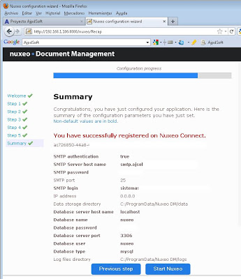 Configuración inicial del gestor documental Open Source Nuxeo DM Document Manager