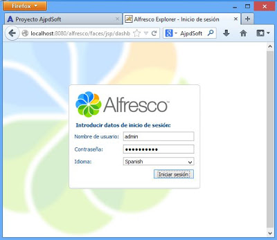 Administración de Alfresco Community, crear usuario, subir ficheros