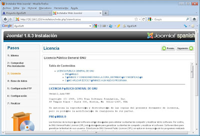 Descargar e instalar Joomla! 1.6.3 en servidor web Apache, PHP y MySQL con Linux Debian 6