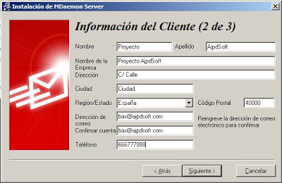 Instalar MDaemon 13.5.1 en un equipo con Windows Server 2008, montar servidor de correo electrónico