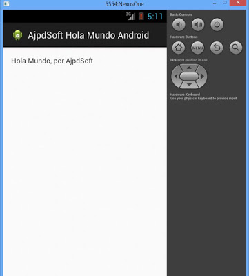Mi primera aplicación para Android desde Windows 8 con Eclipse