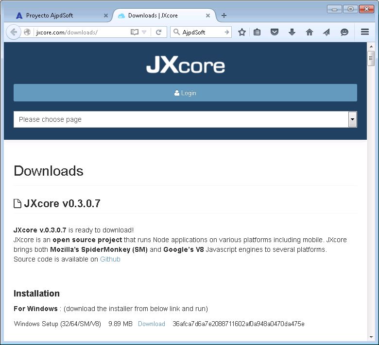 Cómo generar un ejecutable a partir de un JavaScript con JXcore y Node.js