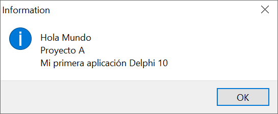 Mi primera aplicación Hola Mundo con Delphi 10.3.3 Community Edition