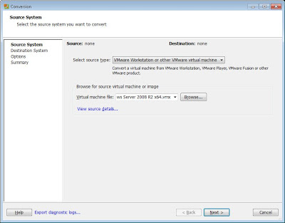Pasar máquina virtual de VMware Workstation 8 a VMware ESXi 5 con VMware vCenter Converter Standalone