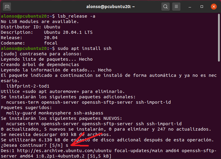 Habilitar acceso por SSH en Linux Ubuntu 20