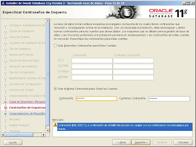 Instalar Oracle Database 11g x64 en equipo con Microsoft Windows Server 2008 R2 Enterprise x64