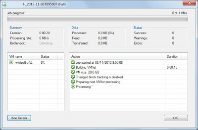 Realizar copia de seguridad de máquina virtual VMware online (en caliente) con Veeam Backup & Replication
