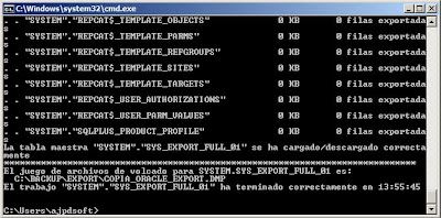 Ejemplos de copia de seguridad lógica en línea con expdp export en Oracle 11g