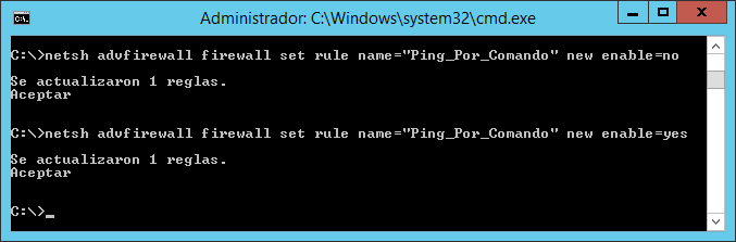 Habilitar respuesta a ping mediante comando en Windows