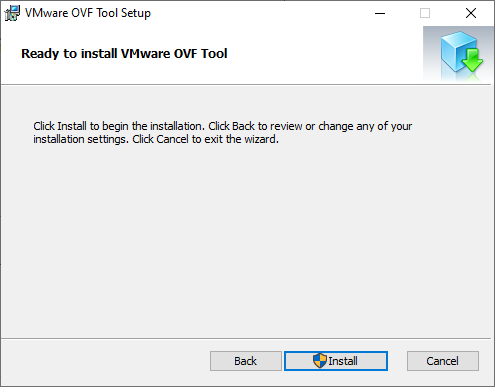 Descarga e instalación de la herramienta VMware OVF Tool