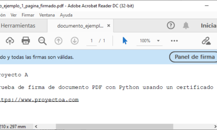 Firmar PDF y generar certificado autofirmado con Python