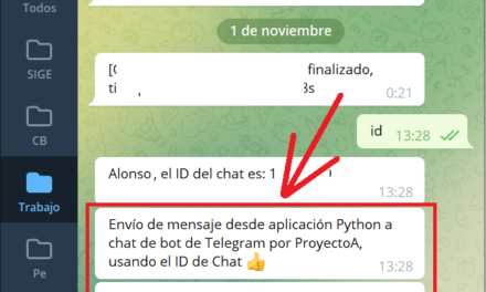 Enviar mensaje a chat de Telegram con Python