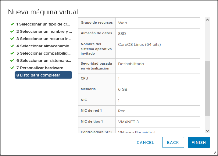 Crear máquina virtual en VMware ESXi sin disco duro