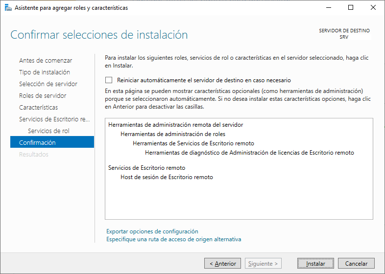 Instalar Rol de Escritorio Remoto en Windows Server 2022 fuera de dominio Active Directory