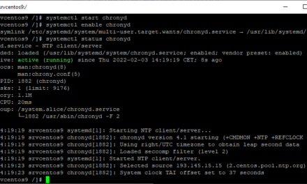 Actualizar hora automáticamente con Chrony en equipos Linux CentOS Stream 9