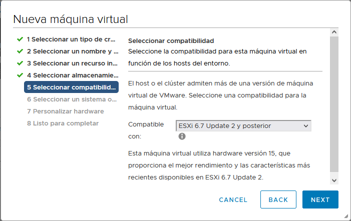 Crear máquina virtual para Windows 11 en VMware ESXi 6.7