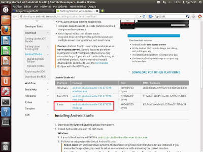 Instalar Android Studio en Linux Ubuntu Desktop 12.04