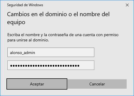 Agregar equipo Windows Server 2019 a dominio Active Directory