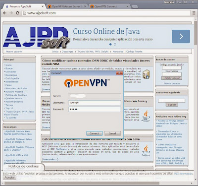 Configurar el acceso VPN desde un equipo cliente desde fuera de la red, desde Internet