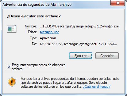 Descargar e instalar NetApp OnCommand System Manager