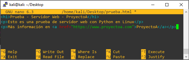 Probando servidor web Python en Linux tanto en el equipo local como desde equipos de la LAN