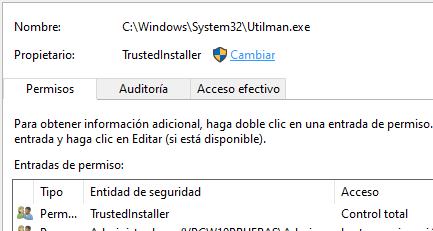 Sí ha funcionado - Desactivar el botón de accesibilidad en la pantalla de bloqueo de Windows
