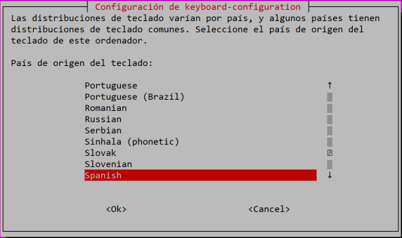 Cambiar la distribución de teclado a español en Linux Ubuntu Server 20.04