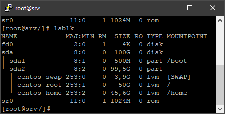 Asignar unidad de disco nueva en Linux CentOS 7 y configurar para su uso
