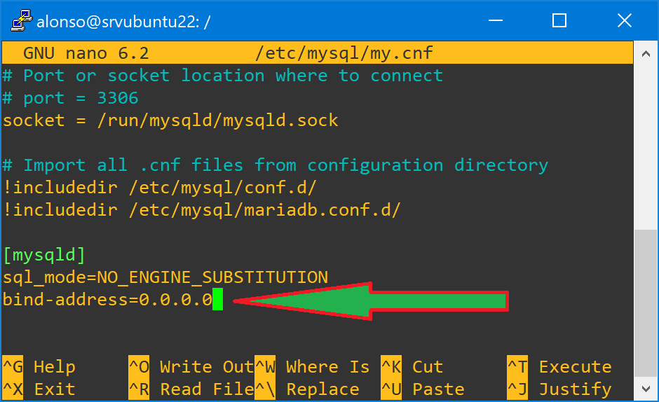 Solución al error 10061 al conectar a un servidor MySQL/MariaDB externamente