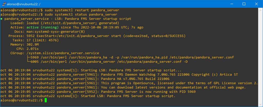 Descargar e instalar Pandora FMS Server desde repositorio github de Pandora en Linux Ubuntu Server 22