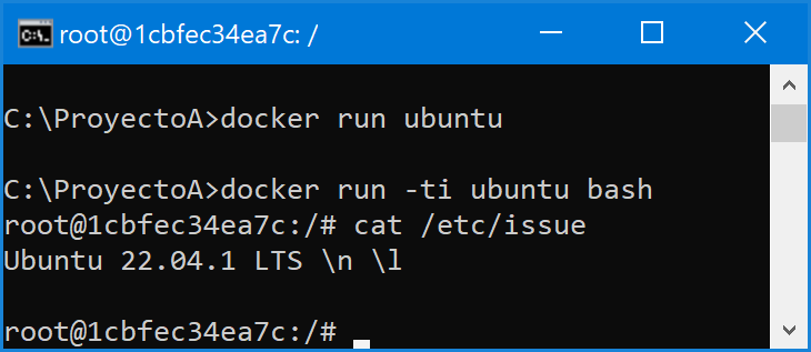 Desplegar y ejecutar contenedor con Linux Ubuntu en Docker