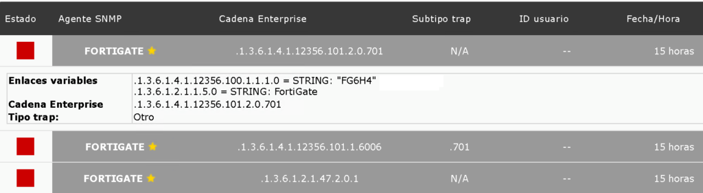 Configurar Fortigate para envío de SNMP Traps a servidor Pandora FMS