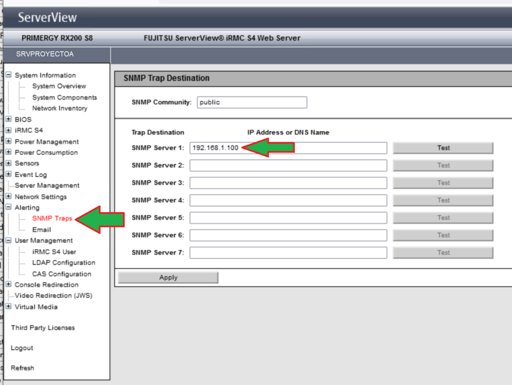 Configurar SAN NetApp para envío de SNMP Traps a servidor Pandora FMS