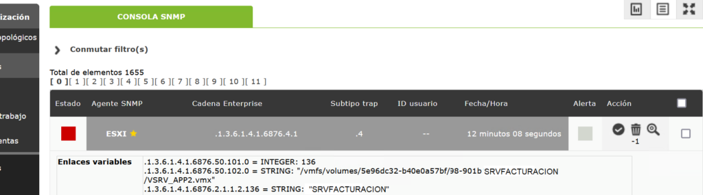 Configurar hipervisor VMware ESXi 6.7 para envío de SNMP Traps a servidor Pandora FMS