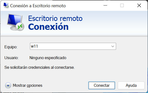Activar acceso por Escritorio Eemoto en Windows 11