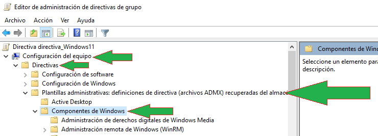 Crear directiva GPO para desactivar Noticias e intereses y Gadgets en equipos Windows 11 agregados a dominio